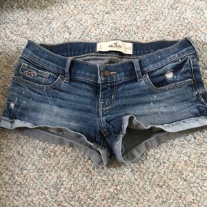 Hollister distressed jean shorts